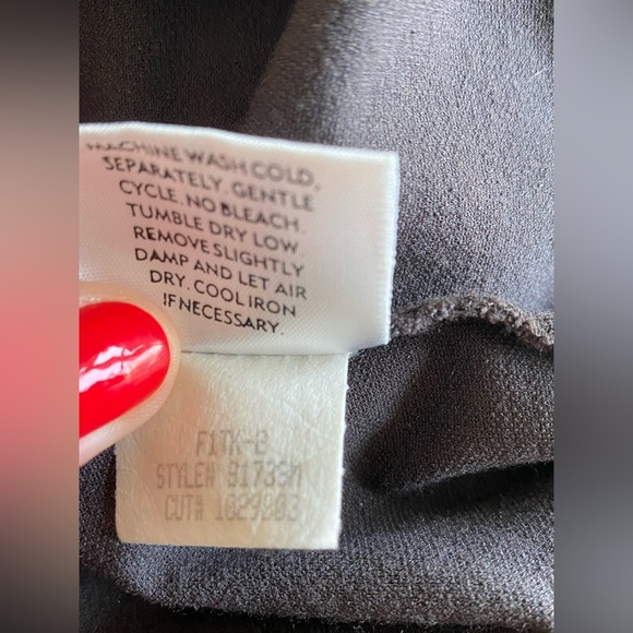 EILEEN FISHER DARK GREY WASHABLE CREPE MINI SKIRT SIZE‎ XS - Picture 7 of 10